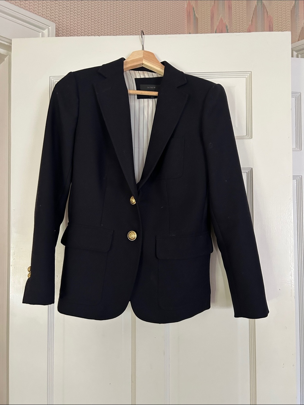 J. Crew Black Blazer with Gold Buttons